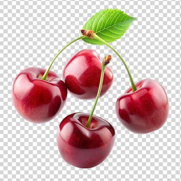 PSD des cerises isolées sur un fond transparent