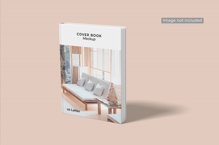 PSD cerrar en la maqueta del libro de portada
