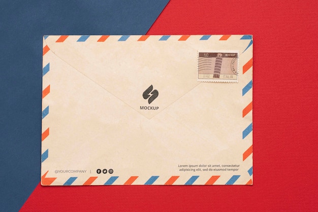 Cerrar en maqueta de sello postal