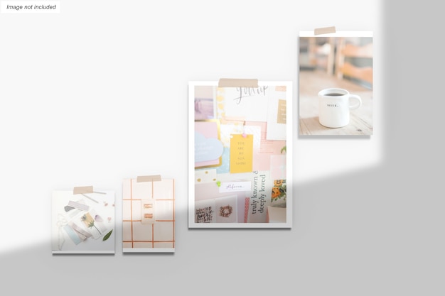 Cerrar en Moodboard Mockup aislado