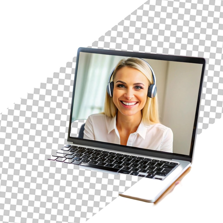 PSD cerrar mujer en videoconferencia