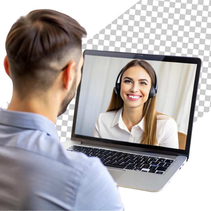 PSD cerrar mujer en videoconferencia