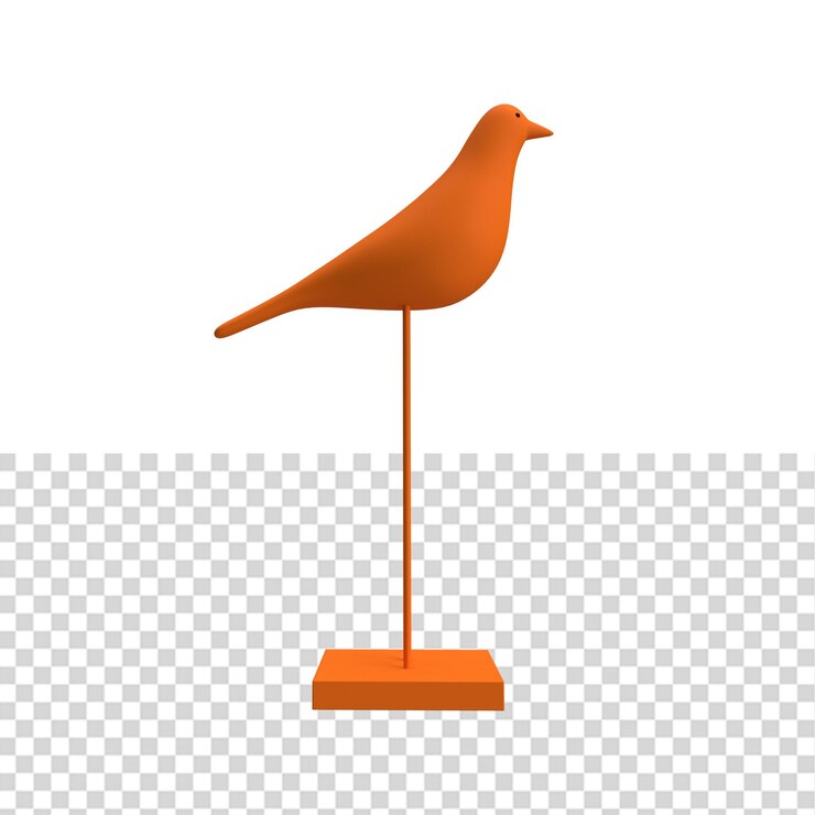 PSD cerrar el pájaro de juguete aislado