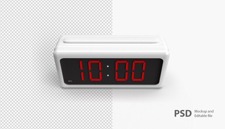 PSD cerrar en reloj digital aislado