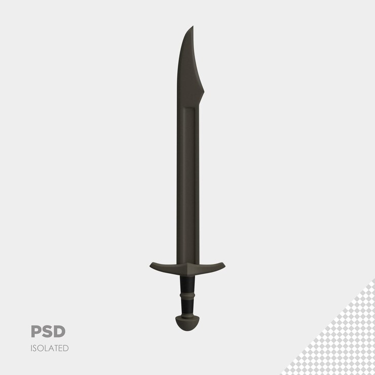 PSD cerrar en la representación aislada de la espada
