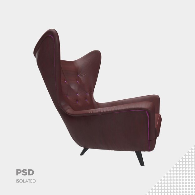 PSD cerrar en el sillón 3d psd premium aislado