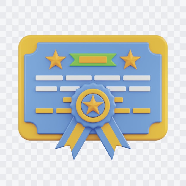 Certificado Ilustración 3D