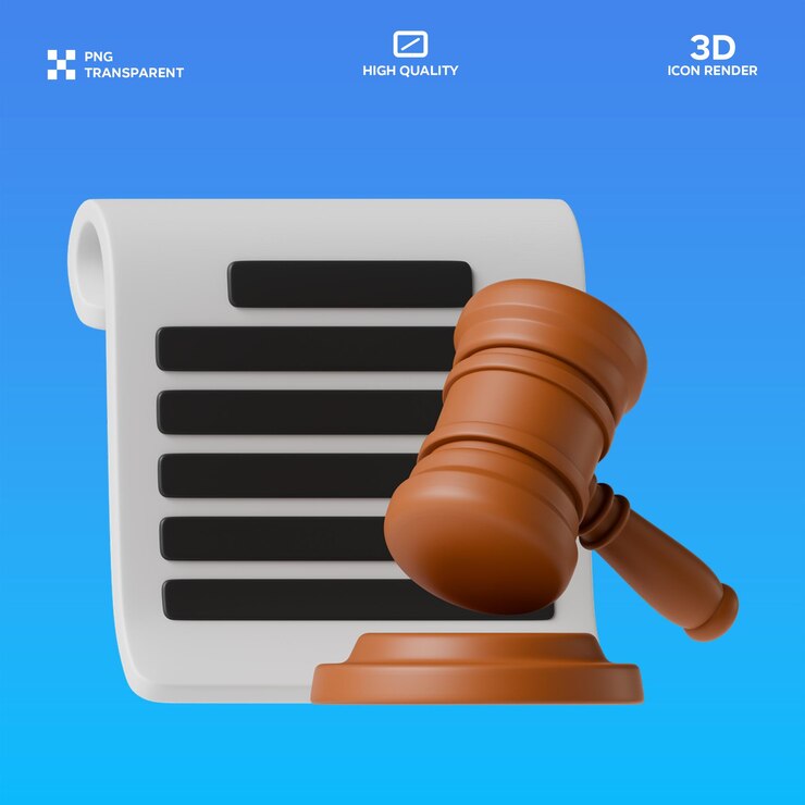 PSD certificado legal psd ilustração 3d
