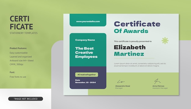 Certificado Limpio Moderno y Profesional