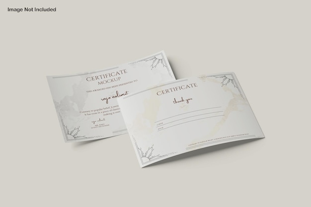 PSD certificado vector mockup