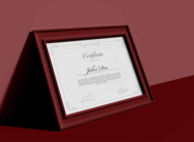 Certificado vector mockup