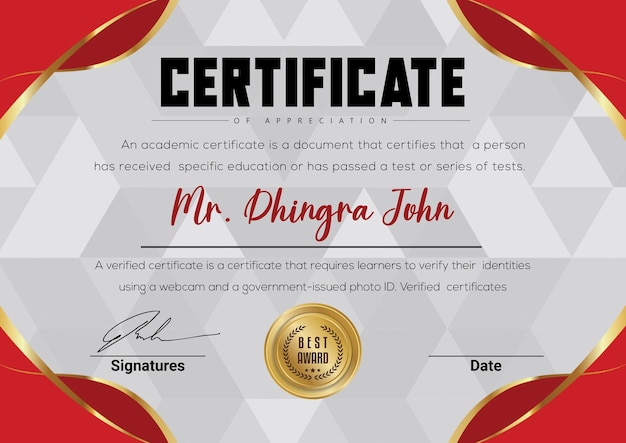 el certificado