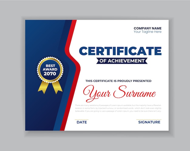 Certificat minimal élégant