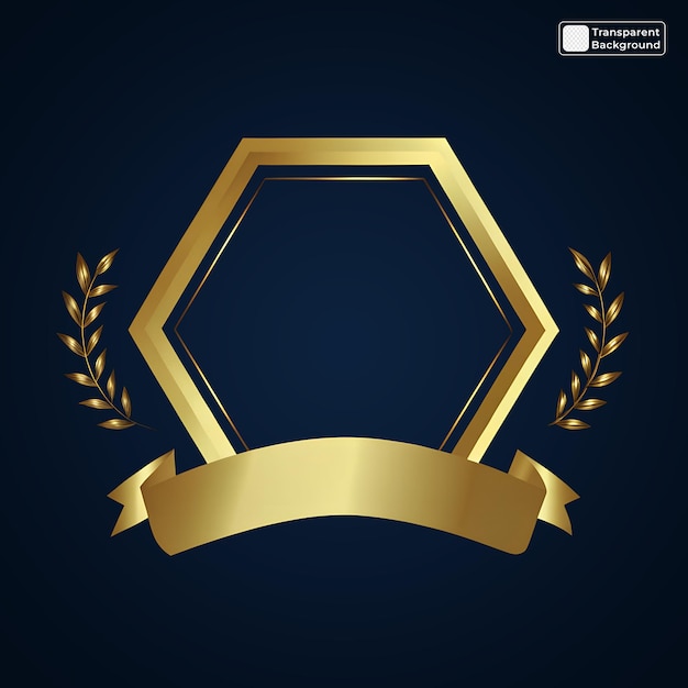 Certificat d'or avec ruban et couronnes de laurier