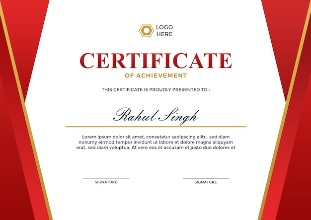 Certificato di realizzazione