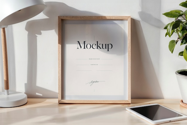 Certificato nel modello di frame