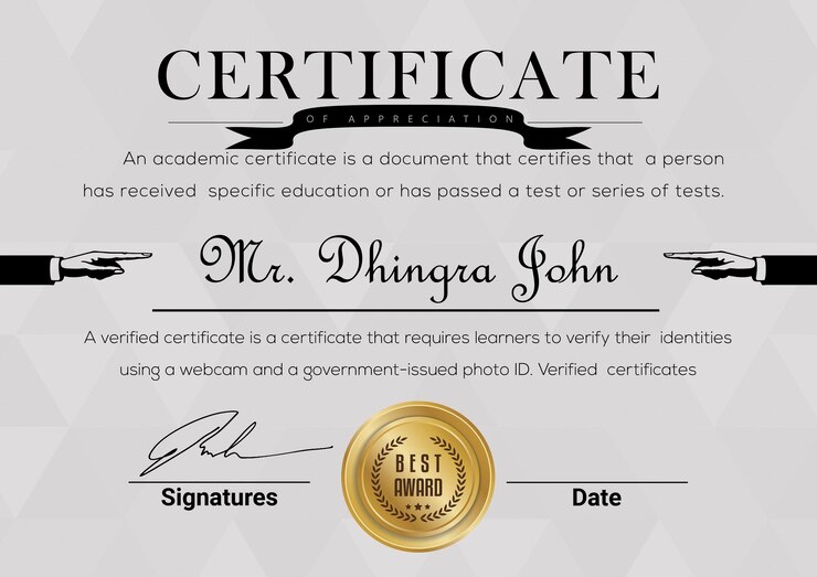 PSD certificato