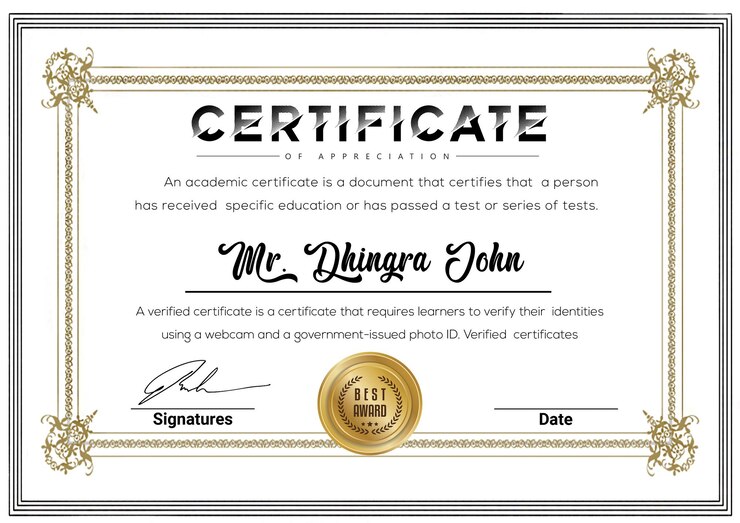 Certificato
