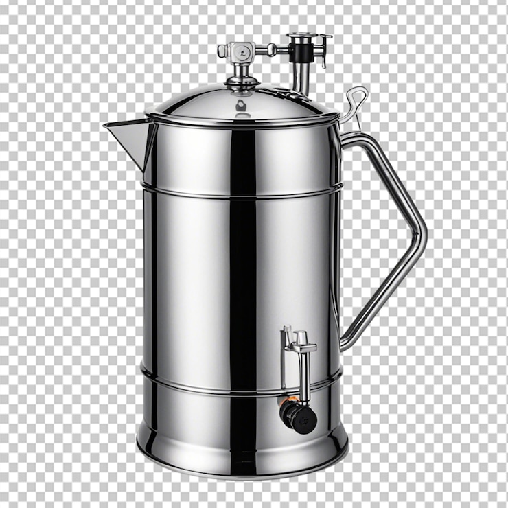 PSD cervejaria de metal em fundo transparente