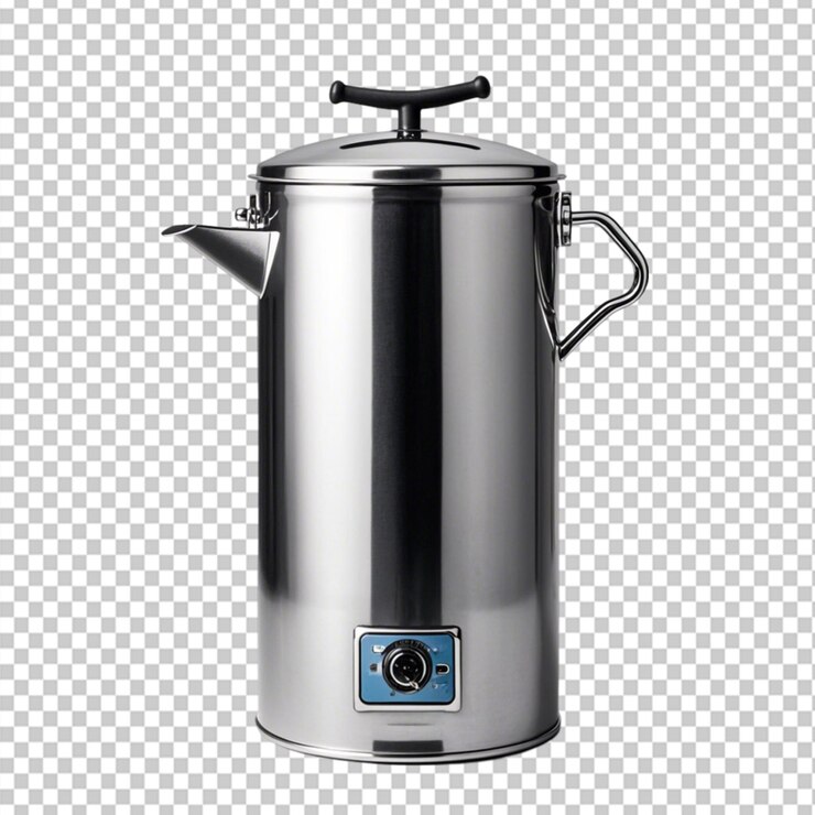 PSD cervejaria de metal em fundo transparente
