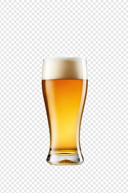 Cerveza realista con taza de cerveza png aislada sobre un fondo transparente