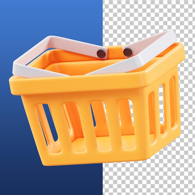 cesta de la compra, 3d, ilustración