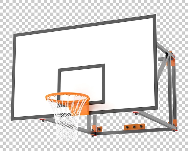 PSD cesta de basquete isolada na ilustração de renderização 3d de fundo transparente