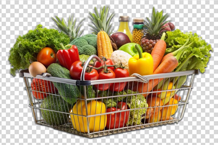 PSD cesta de mercado png