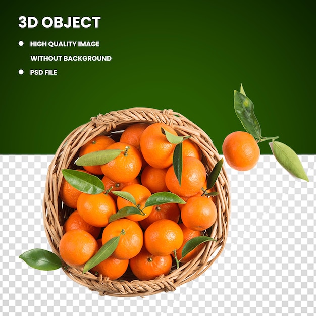 PSD cesta naranja mandarina