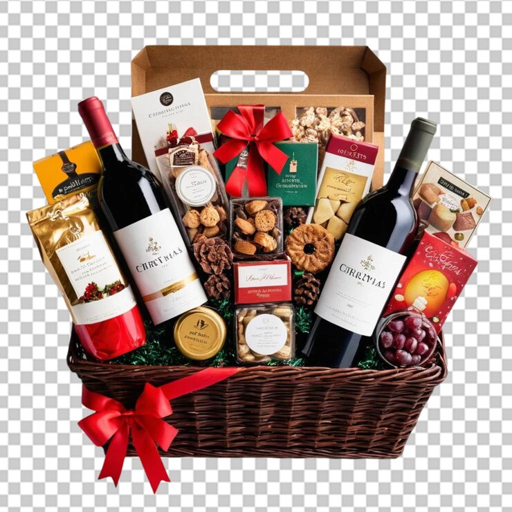 PSD cesta de navidad con gradiente