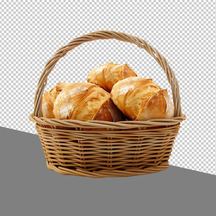 PSD cesta png aislada sobre un fondo transparente
