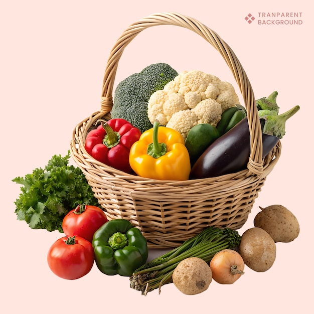 Cesta de verduras frescas