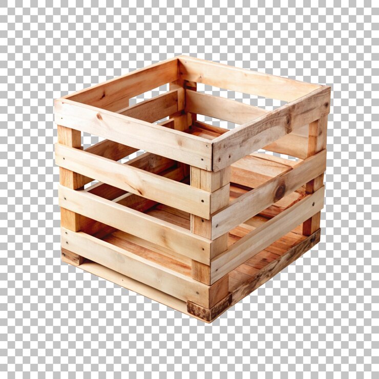 PSD cesto vacío de estilo 3d aislado en un fondo blanco transparente