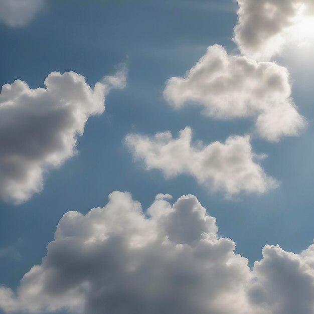 PSD céu azul e fundo de luz solar