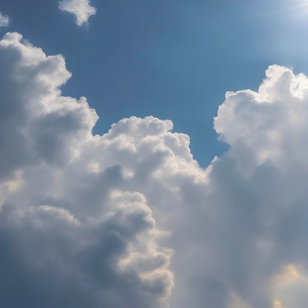 Céu azul e fundo de luz solar