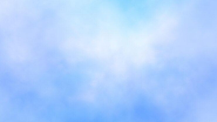 PSD céu azul e nuvens fundo aquarela