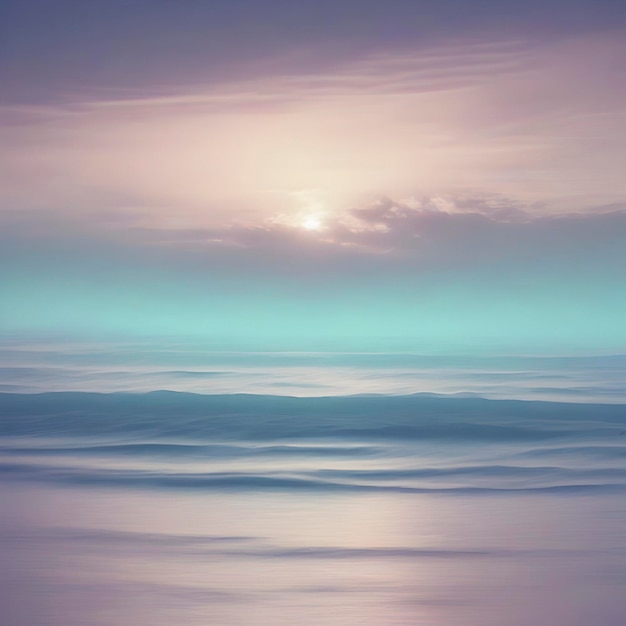 PSD céu pastel com cenário azul do oceano