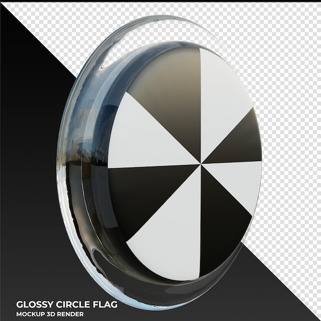 PSD ceuta0003 realistische 3d-texturierte glänzende kreisflagge