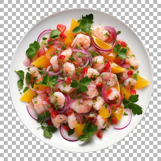 Ceviche em fundo transparente