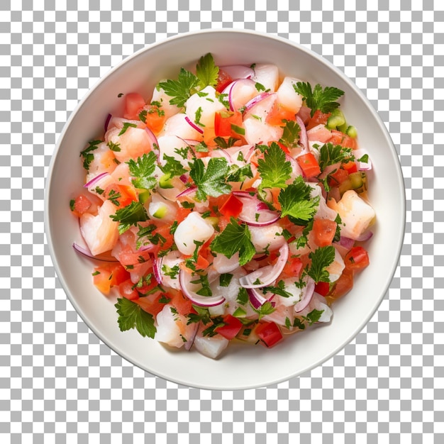 PSD ceviche sur fond transparent