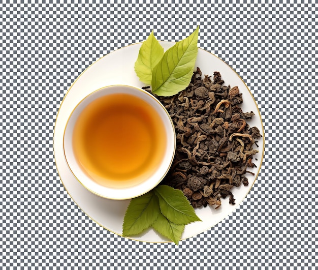 Chá Oolong fresco isolado em fundo transparente