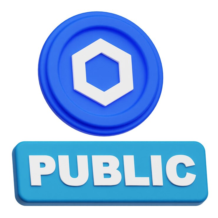 PSD chainlink token criptográfico ícone 3d isolado no fundo branco