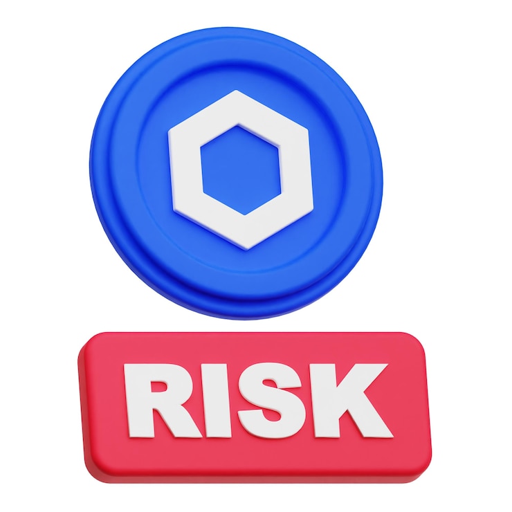 PSD chainlink token criptográfico icono 3d aislado en el fondo blanco