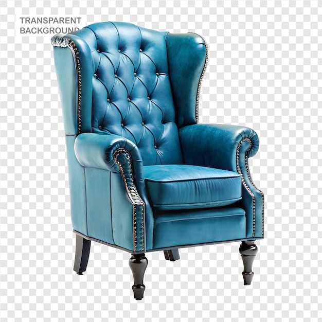 Chair Wingback élégante sur fond blanc Actif de design d'intérieur à haute résolution