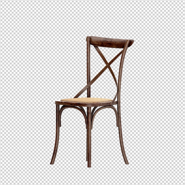 Chaise 3D rendu isolé