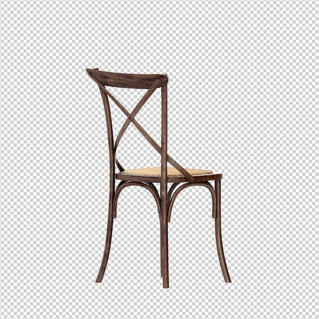 Chaise 3D rendu isolé