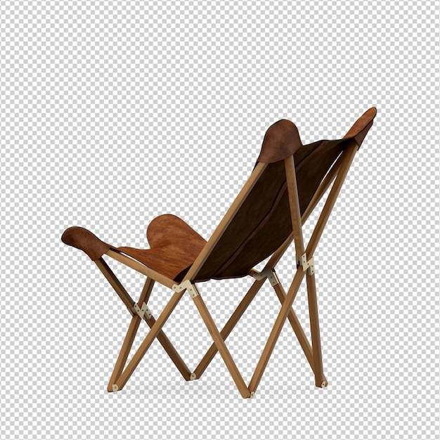 Chaise 3D rendu isolé