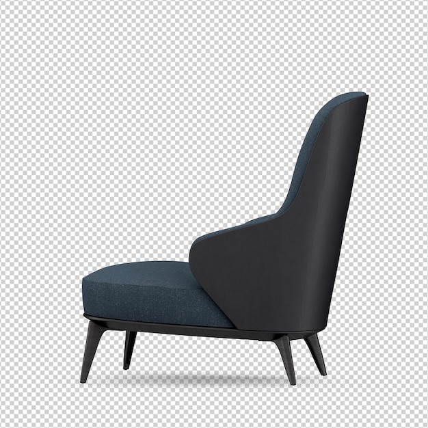 Chaise 3D rendu isolé