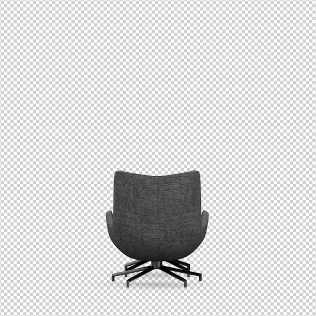 Chaise 3D rendu isolé