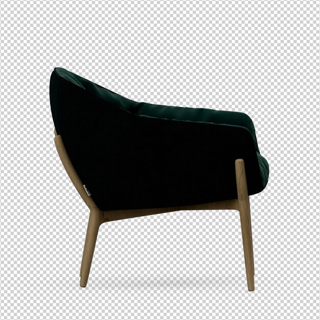 Chaise 3D rendu isolé